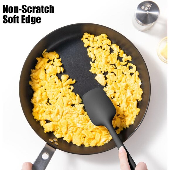 4-Piece Silicone Spatula Scrapers: 600°F Heat Resistant Food Grade Kitchen BPA F - Picture 4 of 9